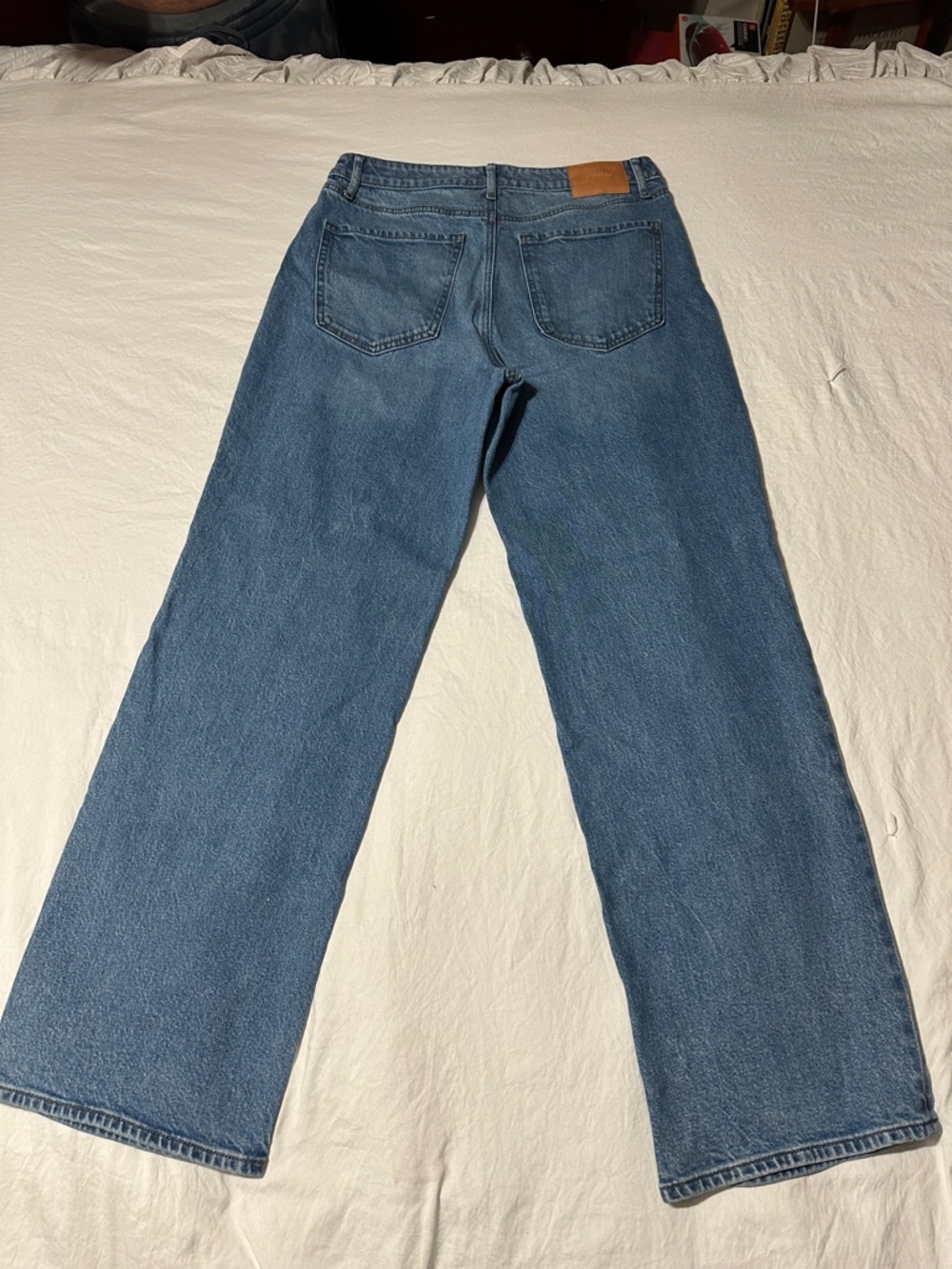 Express High Rise Wide Leg Jeans - Blue